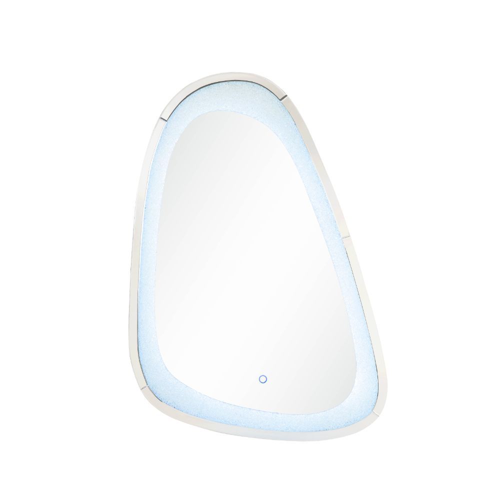 Noralie - 46" Accent Mirror With LED - Mirrored & Faux Diamonds