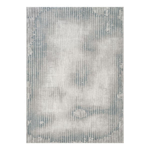Geometric 3D Effect Area Rug with Ultra-Soft Pile – Ivory / Gray