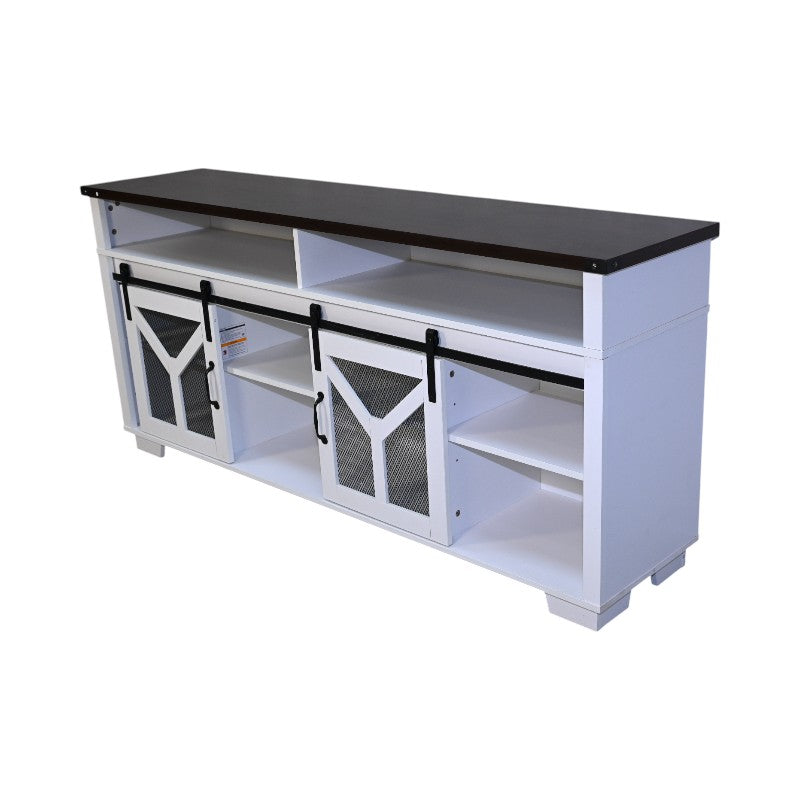 Stylish 65.3" TV Stand with LED Light Strips