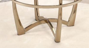 Orlando Clear Glass Coffee Table - Champagne