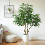 7FT Artificial Willow Tree Indoor Faux Silk Greenery Plant