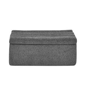 Upholstered L-Shaped Modular Sectional Sofa With Chaise, Wave-Shaped Armrest