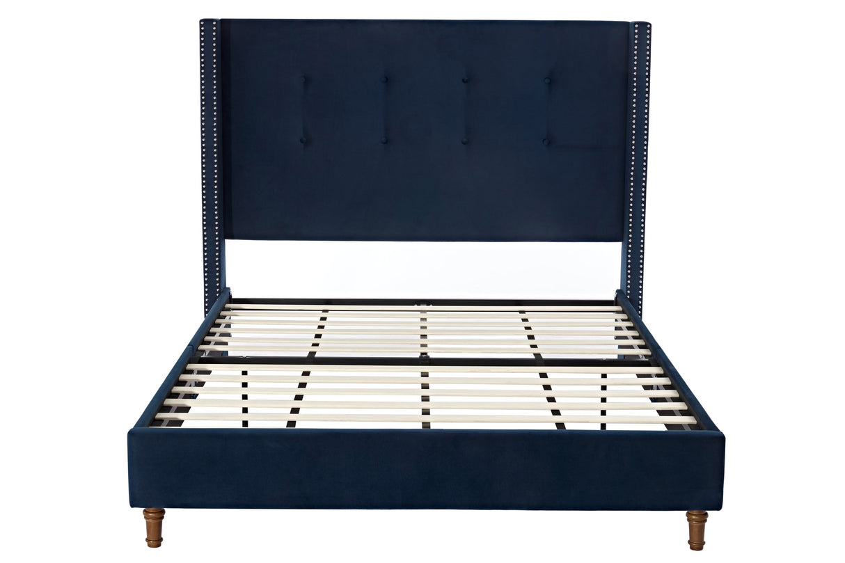 Luxury Wingback Upholstered Bed Frame