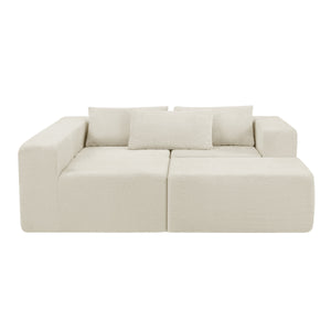 107" Compressed Sectional Sofa (Khaki)