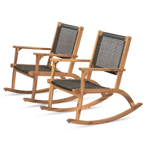 GO 2 Pieces Patio Rocking Chair Set