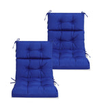 2-Piece High Back Patio Chair Cushion Set, Blue