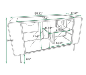 55.12' Spacious Cat House with Tempered Glass (White)
