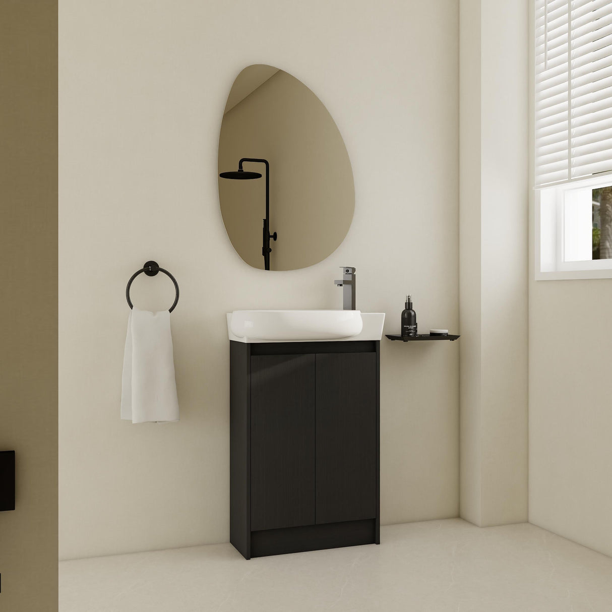 23" Freestanding Bathroom Vanity with Sink, Soft Close Doors