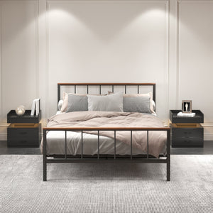 1 Set Nightstand with Adjustable LED Strip Light