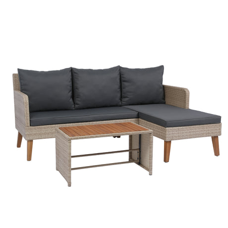 3-Piece-Patio-Sectional-Wicker-Rattan-Outdoor-Furniture-Sofa-Set-Natural-Yellow-Wicker-+-Dark-Grey-Cushion-