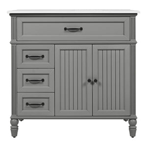 Bathroom Vanity With Sink, Freestanding Cabinet & Drawers
