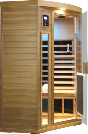 Low EMF Two person Far-infrared Red cedar Deluxe indoor pentagonal sauna room