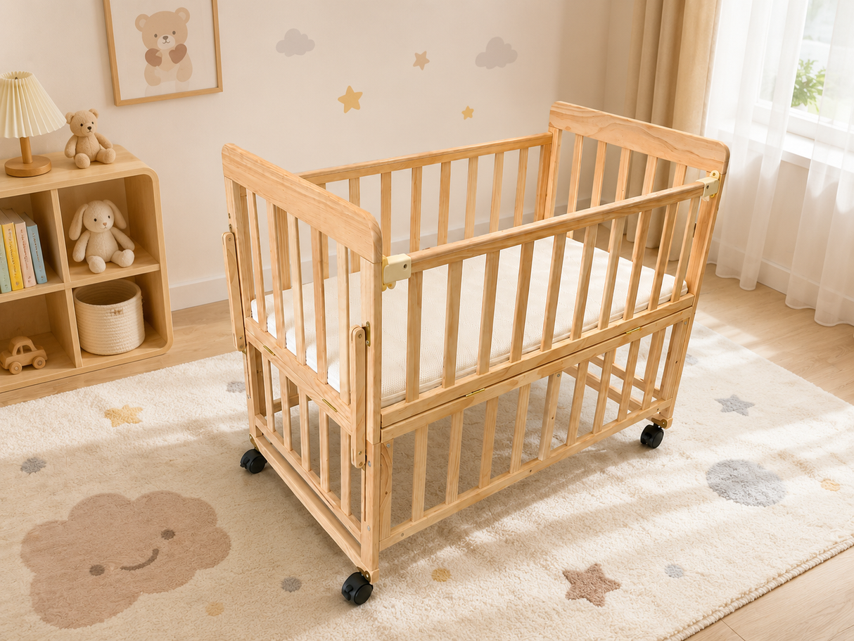 Solid Wood Baby Bassinet