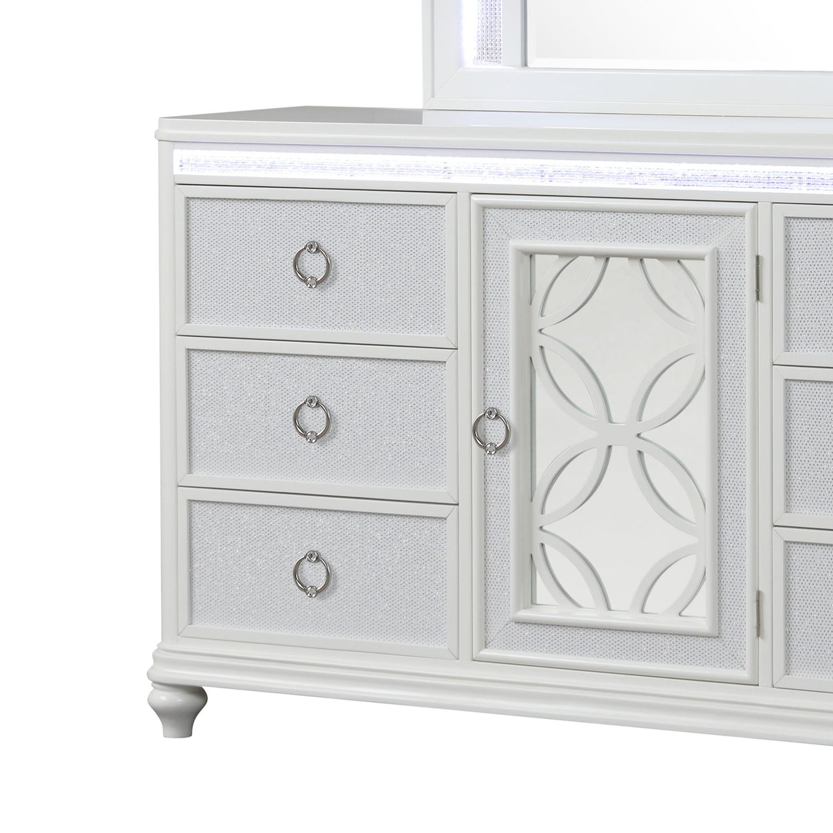 Abigale - 6 Drawer Dresser With LED (Includes Dresser Only, Mirror Not Included) - White