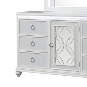 Abigale - 6 Drawer Dresser With LED (Includes Dresser Only, Mirror Not Included) - White