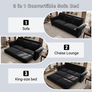 Chesterfield Sofa & Pull Out Bed