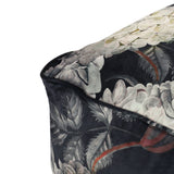 Hazel Large Square Pouf With Flower Print
