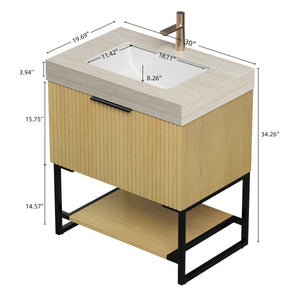 YOLAN 30" Bathroom Vanity & Sink