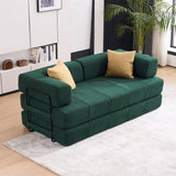 Folding Sofa Bed78.5" Convertible Couch with 2 Pillows