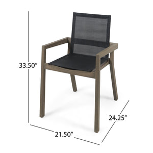 7 Pieces Acacia Wood Outdoor Dining Set