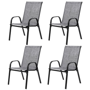 4 Piece Patio Chairs with Breathable Textilene Fabric