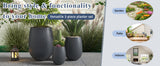 Lightweight Round MGO Outdoor Planter Set - 3 Sizes