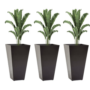 Outsunny Set of 3 Tall Planters with Drainage Hole