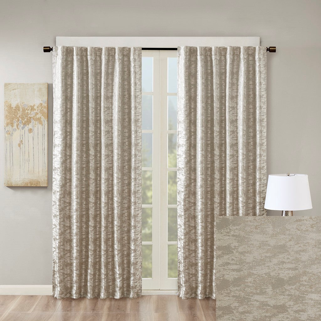 Jacquard lined total blackout rod pocket/back tab curtain panel (only 1 pc panel)