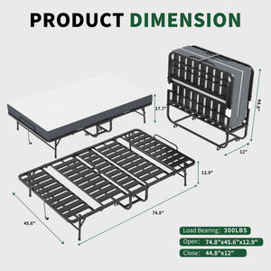 Twin Wide Folding Bed For Tall People