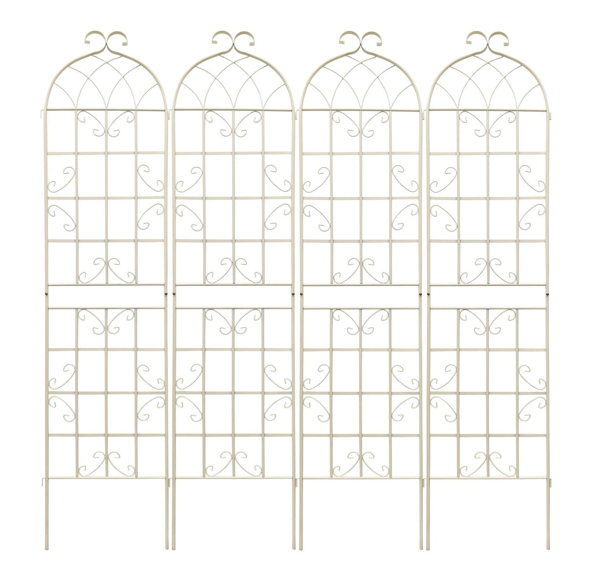 Metal Garden Rustproof Trellis For Climbing Plants Outdoor Flower Support