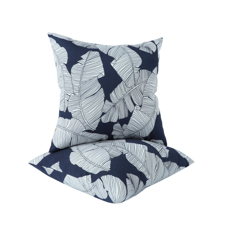 2 Pack Weatherproof Outdoor Cotton Pillow Set, Water and Fade Resistant