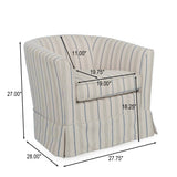 Zeniqua 27' Upholstered Swivel Chair with Loose CoverMulti