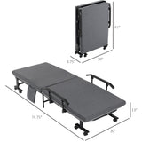 Rollaway folding bed with mattress & adjustable backrest