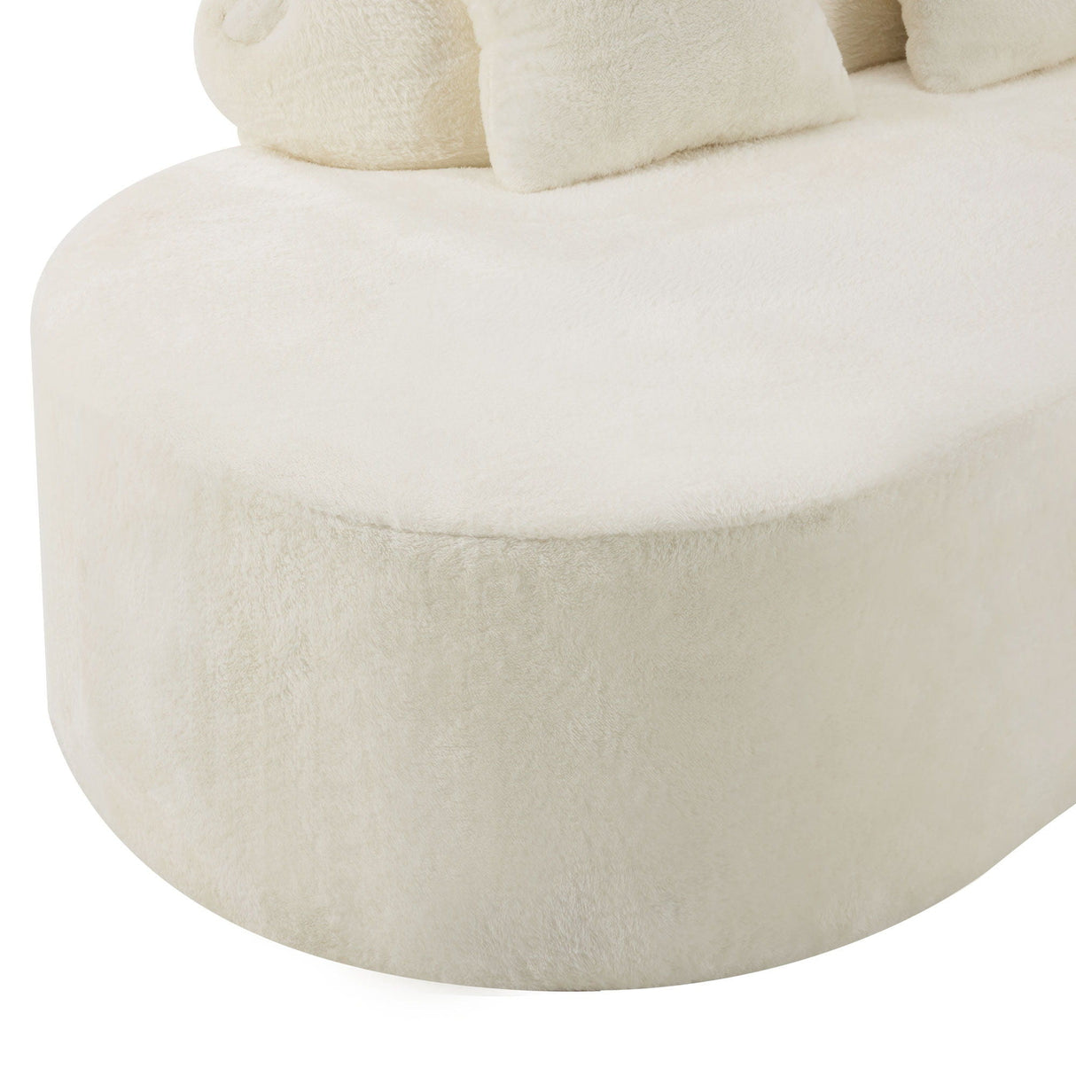 Modern Curved Sofa With Pillows