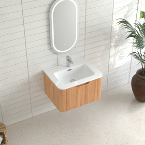 24" Wall-Mounted Floating Bathroom Vanity