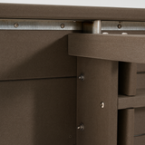 7-Piece HDPE Outdoor Dining Set for 6 – Antique Dark Oak