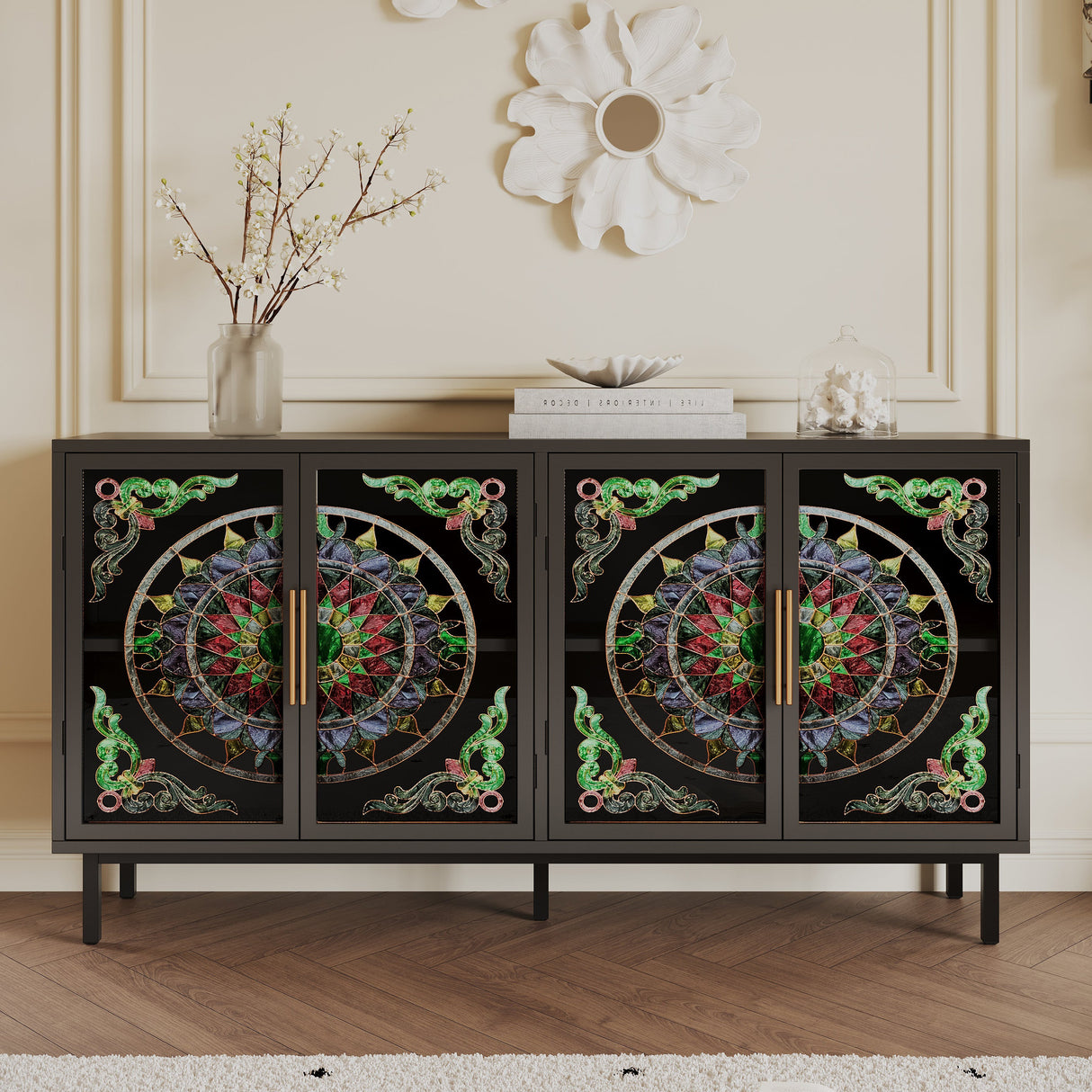 Decorative Cabinet with 4 Doors