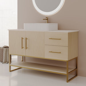 36" Modern Bathroom Vanity with Ceramic Vessel Sink