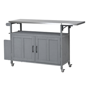 Foldable Outdoor Kitchen Island Patio Mobile Kitchen Cart