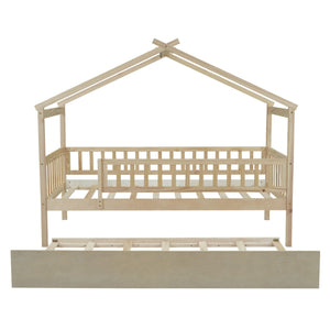 Creativity House Bed With Twin Size Trundle