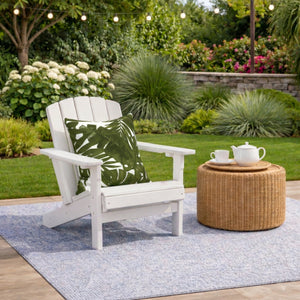 2 Pack Outdoor Throw Pillows, Waterproof & Fade-Resistant (18x18 Inch, Green Leaf)
