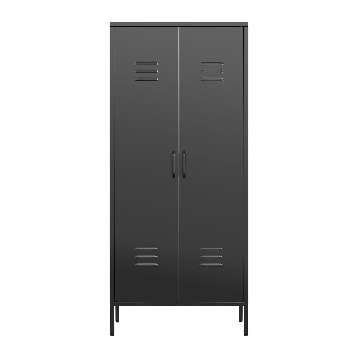 Modern Storage Cabinet With Adjustable Shelves, Magnetic Door Stopper