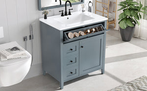 30-Inch Bathroom Vanity with Storage