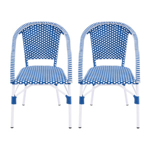 Outdoor Bistro Chairs with Aluminum Frame, Set of 2