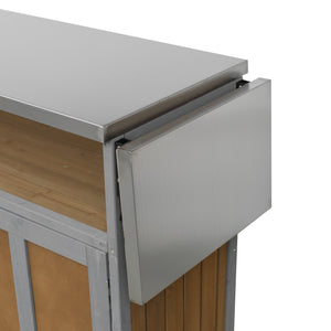 Foldable Outdoor Kitchen Island Patio Mobile Kitchen Cart