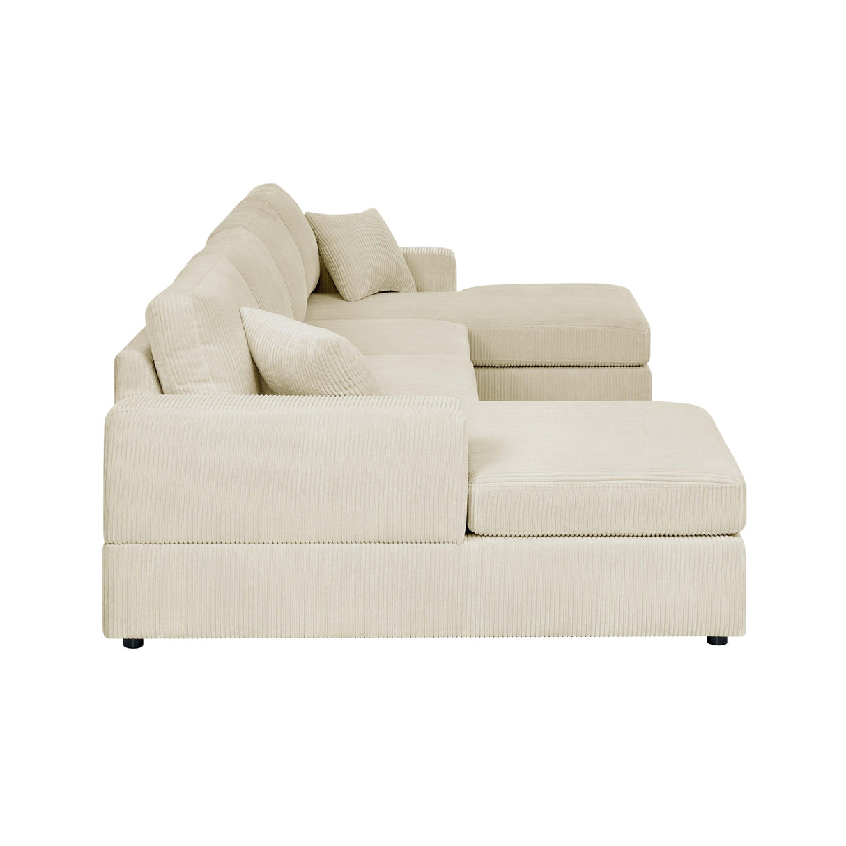 The Sara Modular Corduroy U-Shaped Sectional Sofa