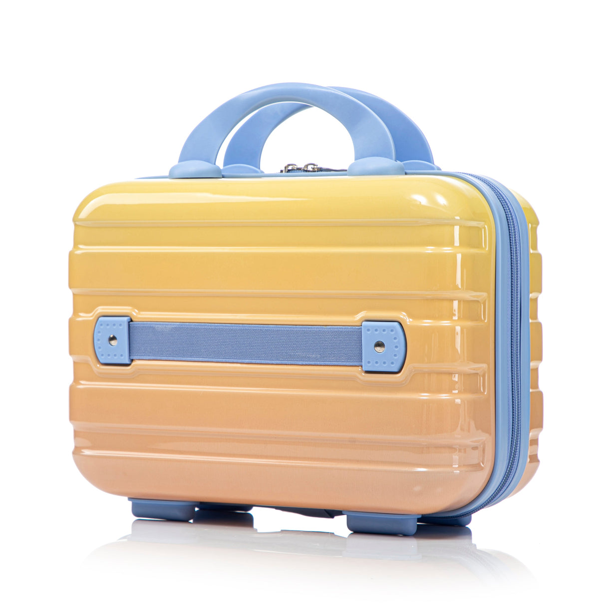 14'/20' 2-Piece PC Spinner Wheel Luggage Set in Gradient Blue and Yellow