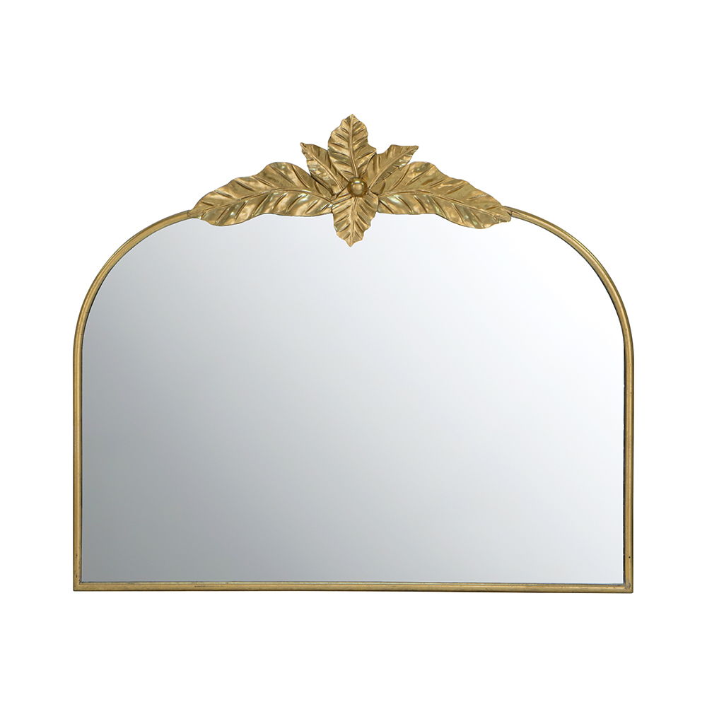 Arched Wall Mirror with Metal Frame