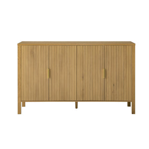 U_STYLE Modern 57.5" Stripe Door Storage Cabinet