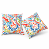 2 Pack Outdoor Throw Pillows, Waterproof & Fade-Resistant Patio Cushions (18x18 Inch)